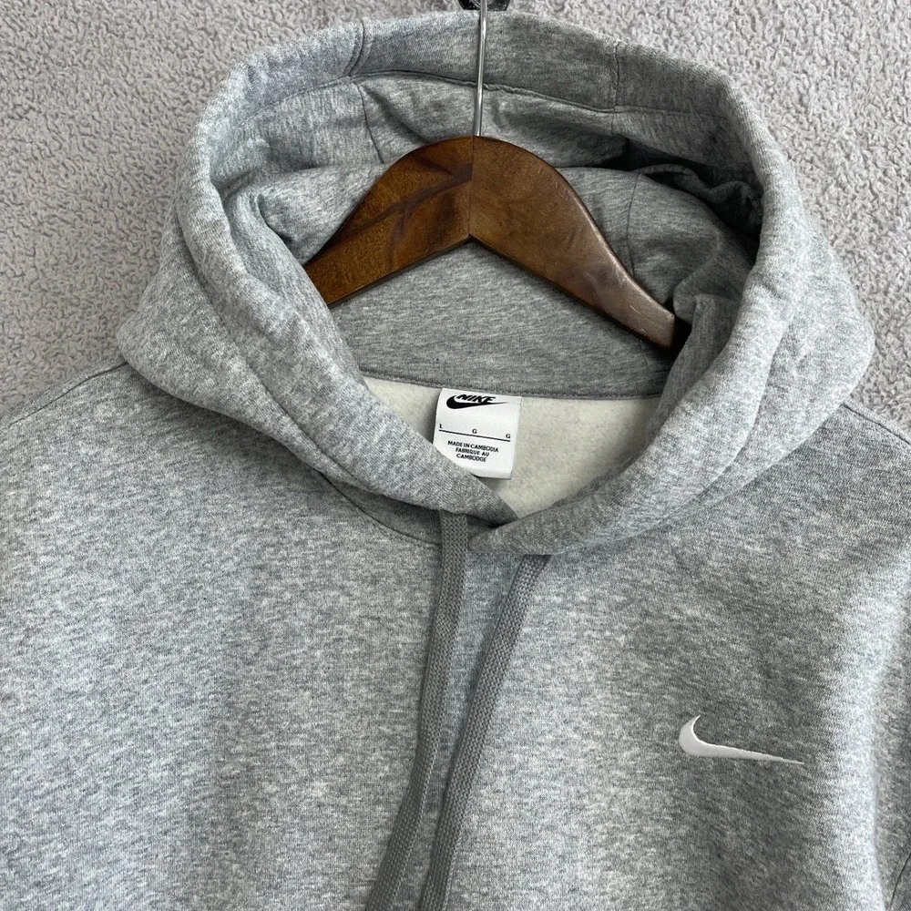 NWOT Nike Men's Size L Gray Pullover Hoodie Sweatshirt
